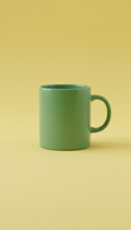 Bottlebrush green ceramic mug
