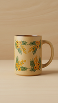Sturdy glass mug with weighted base