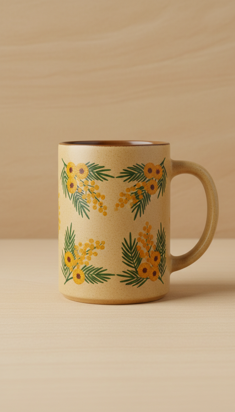 Sturdy glass mug with weighted base